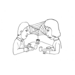 Dibujo para colorear Colorear Esposos Callados Quietos E Inmoviles