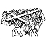 Dibujo para colorear Cristianos Solidarios Con Jesus Para Pintar Y Colorear