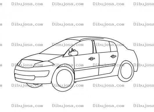 Dibujo para colorear Dibujo De Carro Sedan Para Pintar Y Colorear