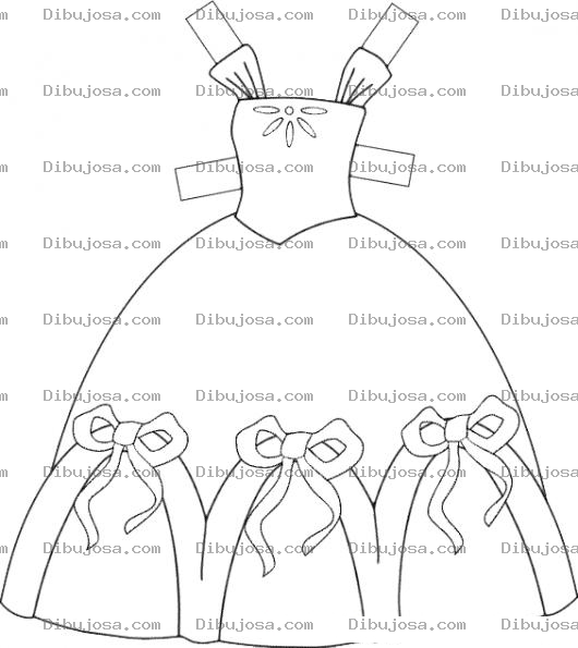 Dibujo para colorear Colorear Vestido De Quinceanera