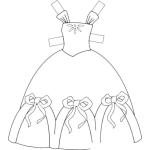 Dibujo para colorear Colorear Vestido De Quinceanera