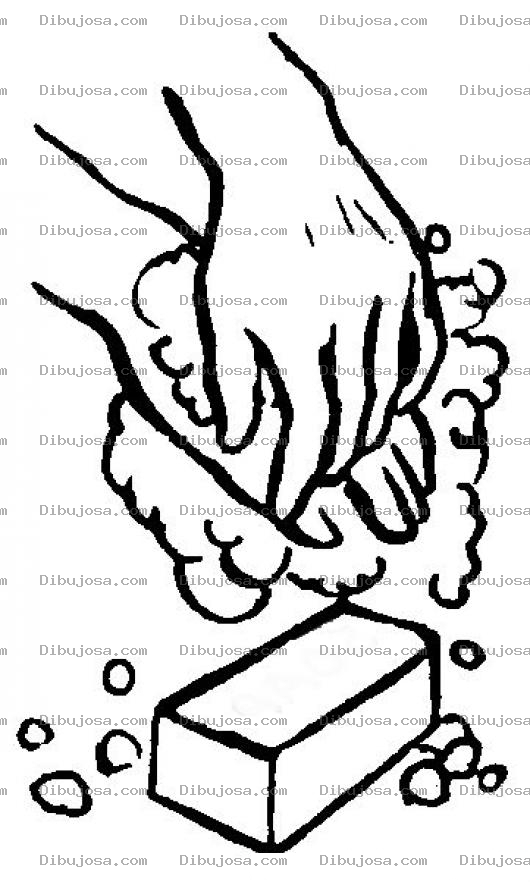 Dibujo para colorear Lavese Las Manos Por Favor Rotulo De Lavarse Las Manos Para Pintar Y Colorear Manos Con Espuma Y Jabon