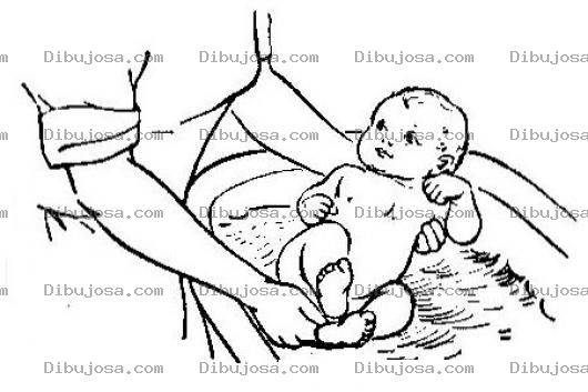 Dibujo para colorear Dibujo De Bebe En Tina Para Pintar Y Colorear