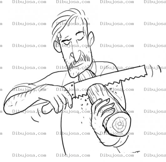 Dibujo para colorear Dibujo De Lenador Violinista Para Pintar Y Colorear Violinista Lenador