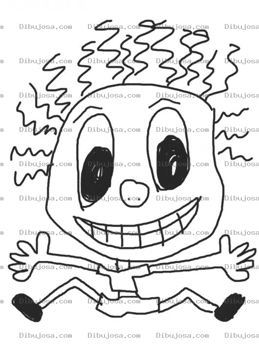 Dibujo para colorear Colorear Nino Sentado Con Pelos De Alambre