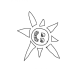 Dibujo para colorear Dibujo De Un Sol Sonriente Para Pintar Sol Feliz