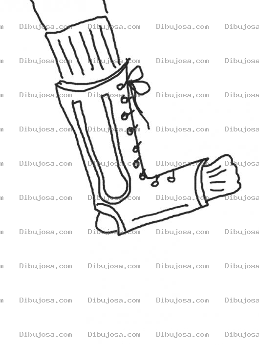 Dibujo para colorear Colorear Tobillera De Basquetbol Con Barra Metalica Lateral Para Proteger Tobillo De Dobladuras