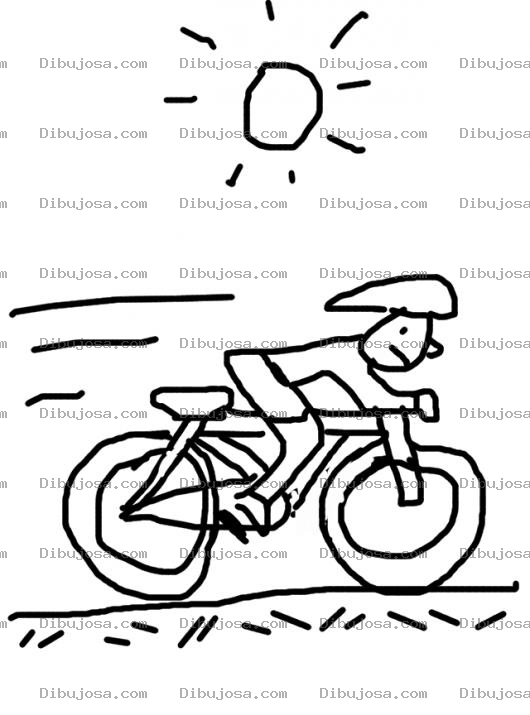 Dibujo para colorear La Vuelta Ciclistica Para Colorear