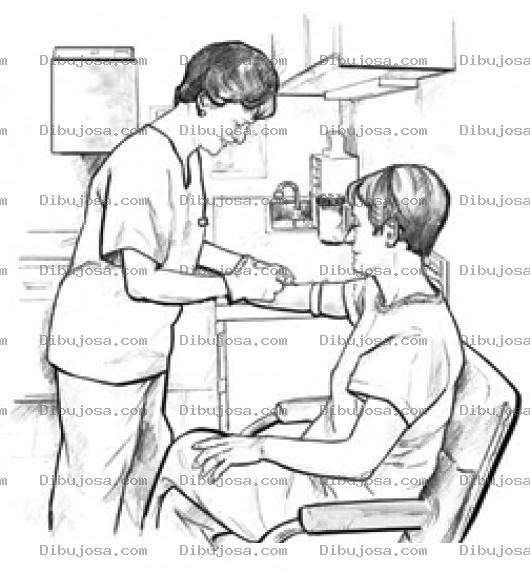 Dibujo para colorear Examen De Sangre Para Colorear