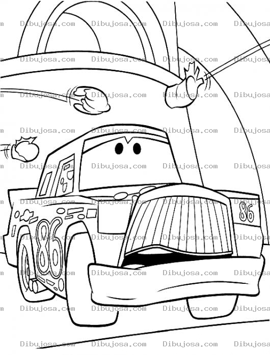 Dibujo para colorear Carro Triste Para Colorear