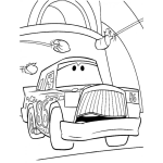 Dibujo para colorear Carro Triste Para Colorear