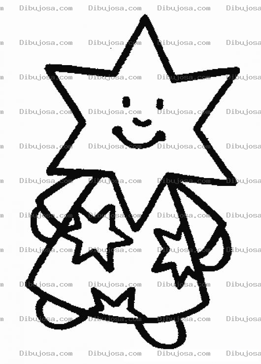 Dibujo para colorear Estrella Con Pijama Para Colorear