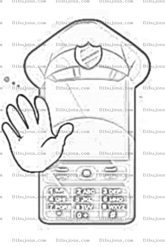 Dibujo para colorear Celularpolicia Dibujo De Celular Policia Para Colorear Policia Celular