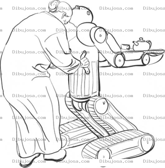 Dibujo para colorear Inventor De Robots Para Colorear Fabricante De Robots