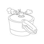 Dibujo para colorear Colorear Olla De Presion