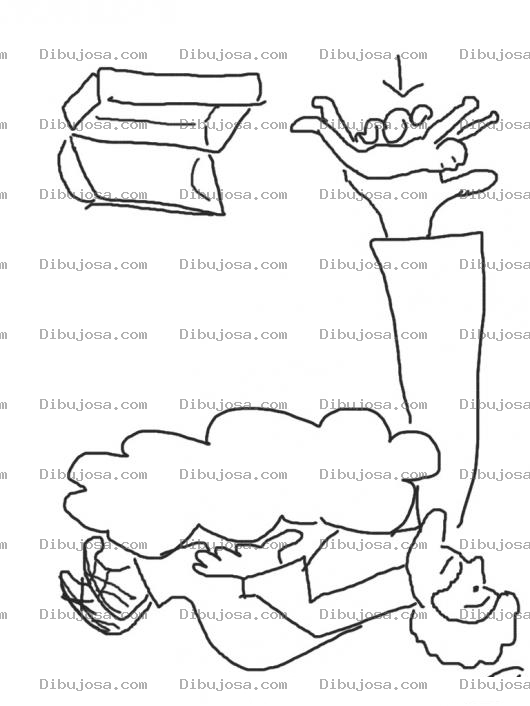 Dibujo para colorear Dibujo De DIOS Recogiendo A Una Persona En El Dia De Su Muerte Pues Solo DIOS Sabe Cuantos Dias Nos Permitira Vivir En Esta Tierra
