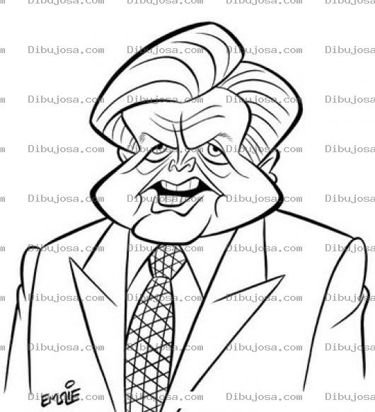 Dibujo para colorear Dibujo De Jefe Canoso Para Pintar Y Colorear