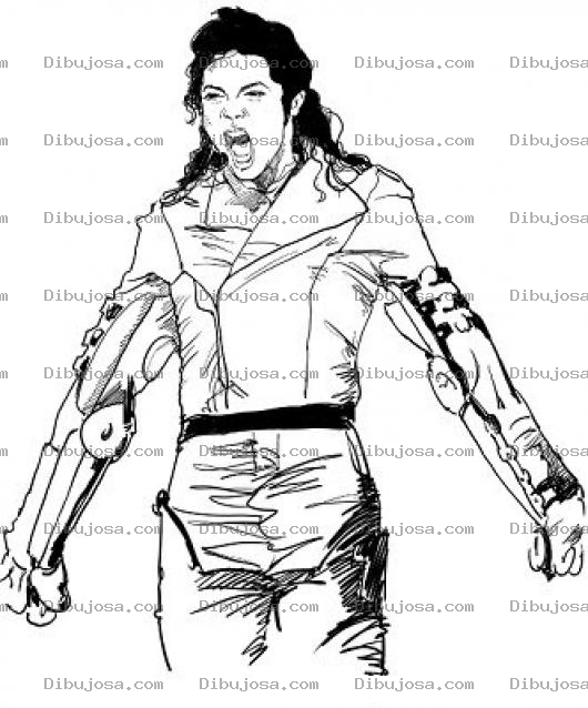 Dibujo para colorear Dibujo De Michael Jackson Para Colorear A Michaeljackson