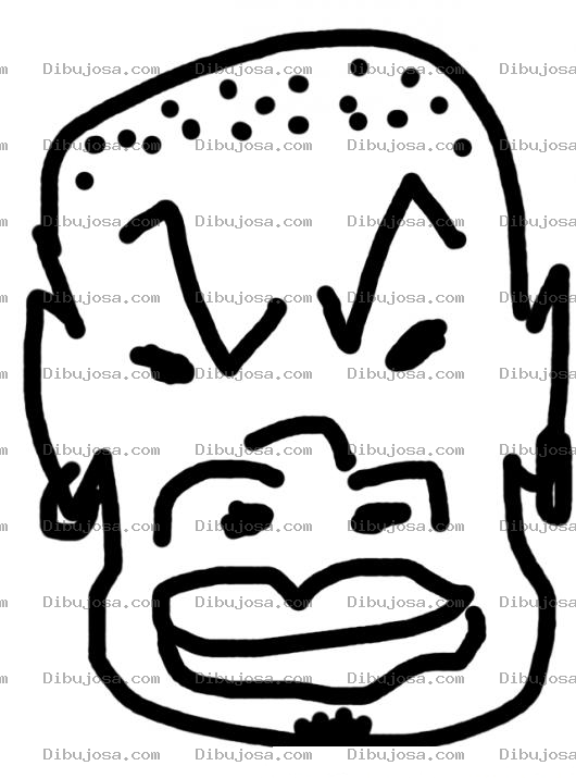 Dibujo para colorear Moreno Enojado Para Pintar Y Colorear