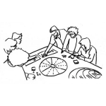 Dibujo para colorear Juego De Ruleta De Casino Para Pintar Y Colorear