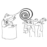 Dibujo para colorear Colorear Hipnotizador Hablando En Publico Para Pintar Politico Demagogo Y Convincente
