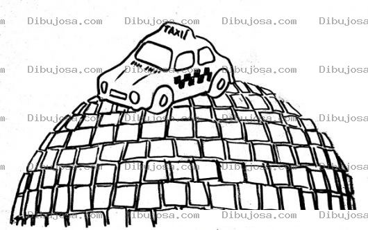 Dibujo para colorear Taxi De Discoteca Para Colorear