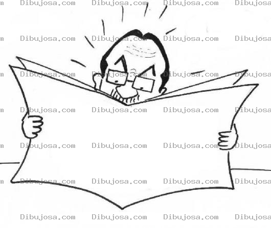 Dibujo para colorear Empleos De La Prensa Dibujo De Un Viejo Buscando Empleo En Un Periodico Para Pintar Y Colorear Hombre Desempleado Buscando Chance P