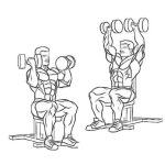 Dibujo para colorear Dibujo Del Ejercicio De Press Militar Para Ejercitar Los Hombros
