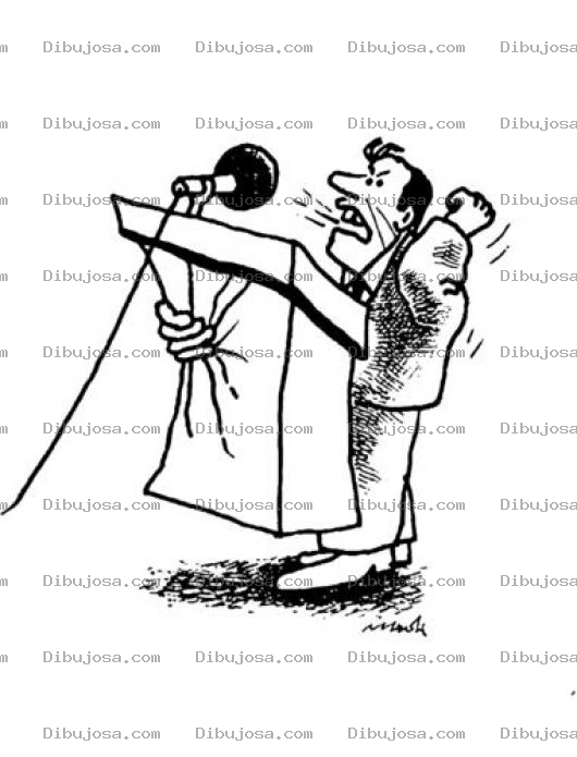 Dibujo para colorear Dibujo De Politico Enojado Para Pintar Y Colorear