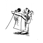 Dibujo para colorear Dibujo De Politico Enojado Para Pintar Y Colorear