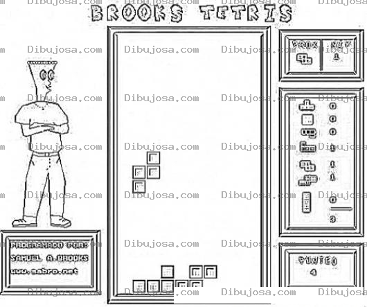 Dibujo para colorear Brooks Tetris Juego De Brookstetris Gratis Para Pintar Y Colorear Dibujo De Juego De Tetris Descargable De La Pagina De Dibujosa.com