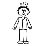 Dibujo para colorear Colorear Nino Rey Dibujo De Un Principito Con Corona