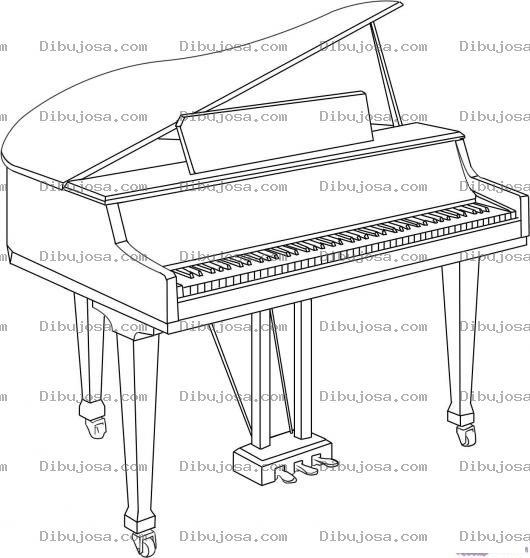 Dibujo para colorear Colorear Piano