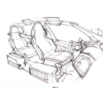 Dibujo para colorear Colorear Dibujo Del Interior De Un Carro De Dos Plazas Para Pintar