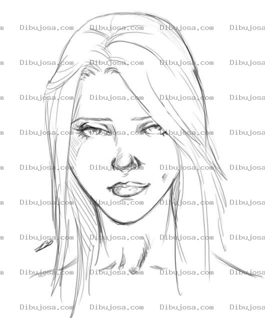 Dibujo para colorear Mirada Sexy De Mujer Para Pintar Y Colorear