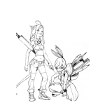 Dibujo para colorear Dibujo De Dos Arquitectas Bonitas Para Pintar Y Colorear