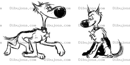 Dibujo para colorear Perro Envidioso Dibujo Para Colorear A Dos Perros Alguaciles Uno Es Noble Y El Otro Es Envidioso