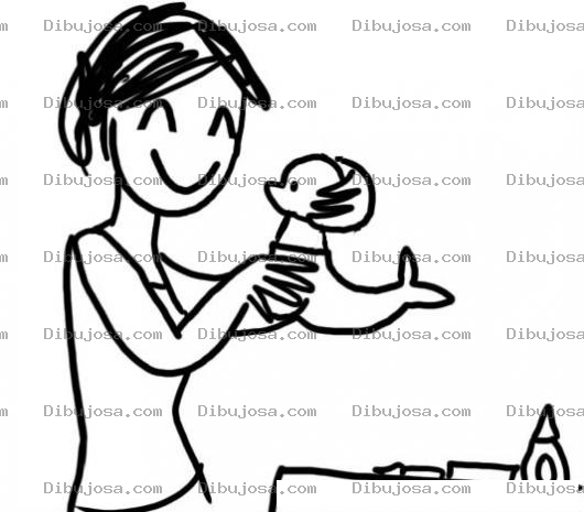 Dibujo para colorear Tuvimos Un Sirenito Dibujo De Mama Con Un Bebe Sireno Para Pintar Y Colorear Bebe Con Cuerpo De Sirena