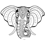 Dibujo para colorear Dibujo De Lefante Hare Krishna Para Pintar Y Colorear