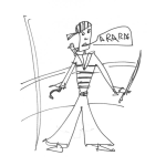 Dibujo para colorear Dibujo De Pirata Flaco Para Pintar Y Colorear