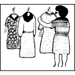 Dibujo para colorear Tienda De Vestidos Dibujo De Mujer Comprando Vestidos Para Colorear Senora Buscando Un Vestido En Una Tienda De Ropa