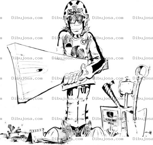 Dibujo para colorear Militar Carpintero Dibujo De Soldado Con Tabla De Madera Y Herramientas De Carpinteria Para Pintar Y Colorear Oficios Dentro Del Ejercito
