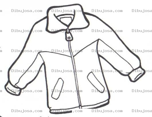 Dibujo para colorear Dibujo De Una Chumpa Con Ziper Para Pintar Y Colorear