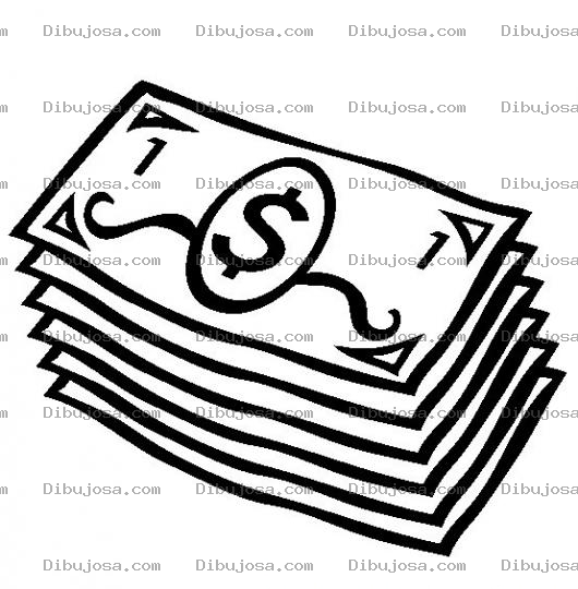 Dibujo para colorear Seis Dolares Dibujo De 6 Dolares Apilados Para Pintar Y Colorear 6dolares Seisdolares Billetes De Dolar