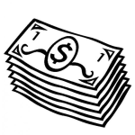 Dibujo para colorear Seis Dolares Dibujo De 6 Dolares Apilados Para Pintar Y Colorear 6dolares Seisdolares Billetes De Dolar