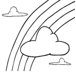 Dibujo para colorear Colorear Nubes Y Arcoiris