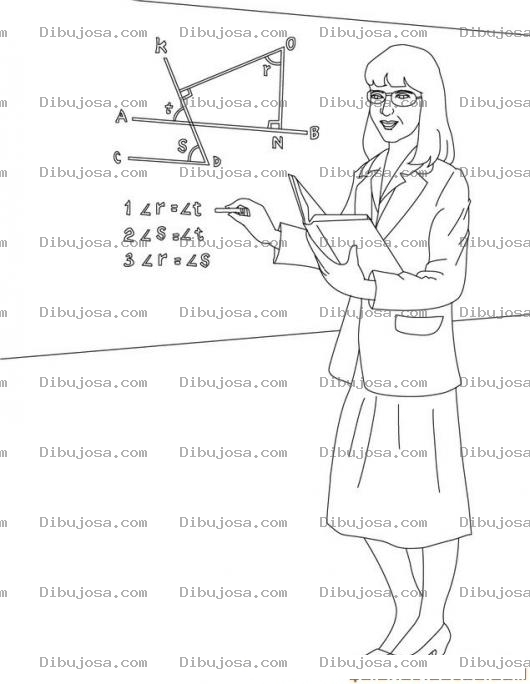 Dibujo para colorear Colorear Profesora