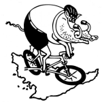 Dibujo para colorear Dibujo De Jabali En Bicicleta Para Pintar Y Colorear