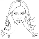 Dibujo para colorear Kimkardashian Dibujo De Kim Kardashian Para Pintar Y Colorear A Kardashiankim