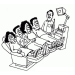 Dibujo para colorear Dentista Barato Para Pintar Y Colorear Dibujo De Dentista Que Atiende En Grupos Y Aun Mas Barato Por Docena